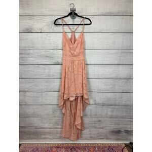 Rue21 Plus Size Peachy Pink Floral High low Sleeveless Cutout Dress Size XXL